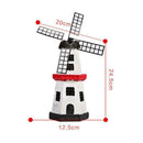 Solar power Windmill Lighthouse Spinner Garden Lawn mu Lamp Lights Decor LE C3N8