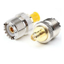 2pcs SMA Female to UHF Female RF Connector Adapter SO239 Converter