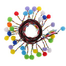 2pcs Pom Pom Ball Tassel Fringe Trim Jacquard Ribbon Sewing Appliques Craft