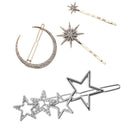 4x Hairpin Clip Snap Clip Barrette Zipper Clip