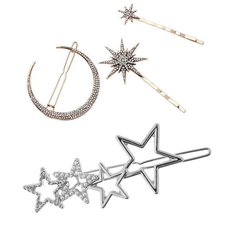 4x Hairpin Clip Snap Clip Barrette Zipper Clip