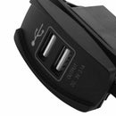 12V 24V Car Auto Boat Accessory LED Dual USB Charger - Outlet white