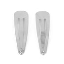 50pcs Sier Tone Snap Kids Baby Girl Hair Clips Holder DIY Craft Bow 40mm