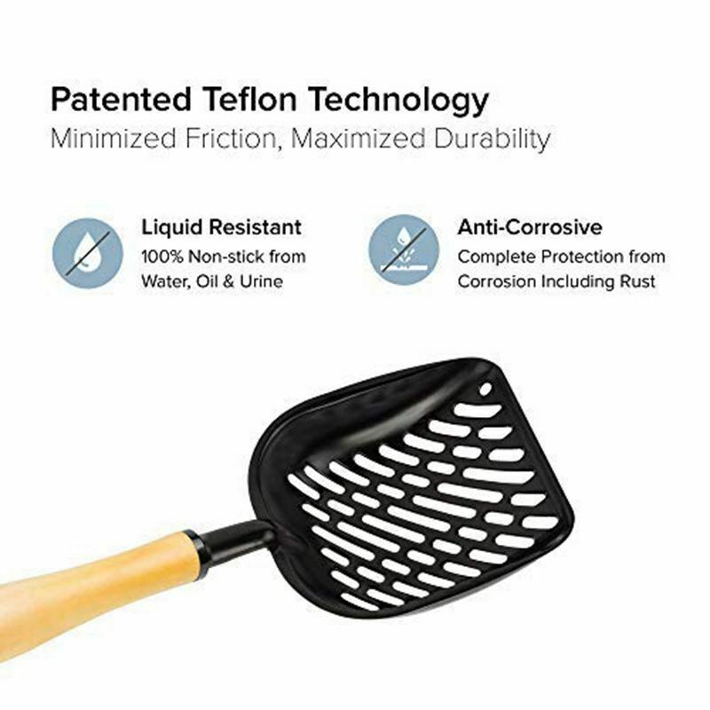 Cat Litter Scoop With Flexible Long Handle,Deep Shovel Sifter Durable Solid V6M6