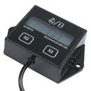 Digital LCD engine hour meter tachometer Tach gauge for race bikes Black  U1B1