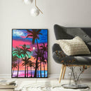 5D DIY Full Drill Diamond Painting Coconut Tree Cross Stitch Kit Home Decor