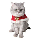 2 Pcs Dog Cat Winter Warm Outfit Red Cloak for Christmas Holiday Dress L/S