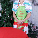 Non-woven Lady Cute Christmas Printing Apron Xmas Dinner Cooking Apron