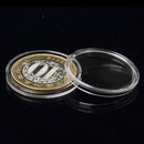 10pcs 27mm Applied Clear Round Cases Coin Storage Capsules Holder Plastic AZR