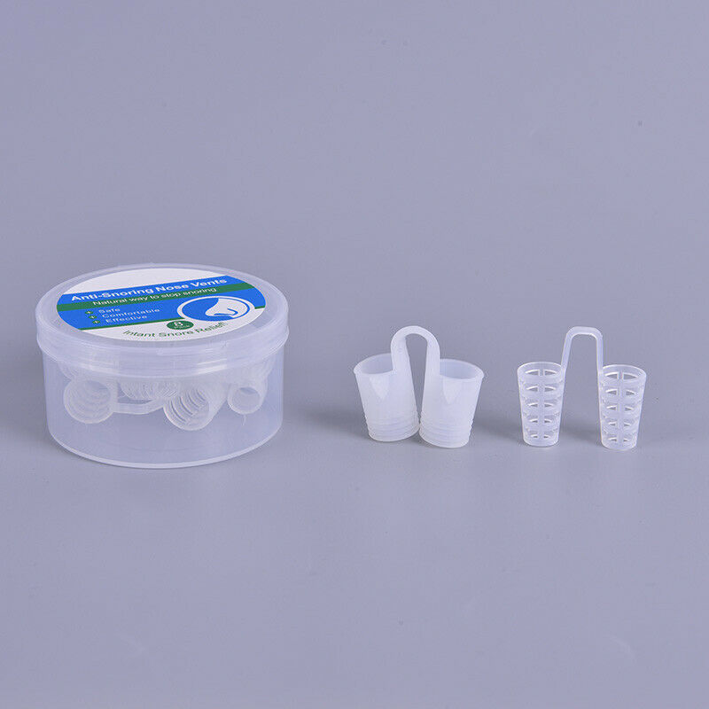 8 Pcs/Box Anti Snore Apnea Slicone Nose Clip Anti-snoring Breathe Aid Stop Sn BX