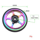 6cm Easywheel & Bolts for Folding Bike Replacement Accessories