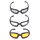 3x Motorcycle Glasses Driving Riding Glasses Padded Wind Resistant Sunglasses