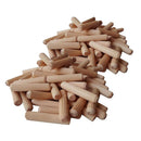 200Pcs Wooden Dowels Hard Wood Grooved Plugs Woodworrking Pin 8mm And 10mm