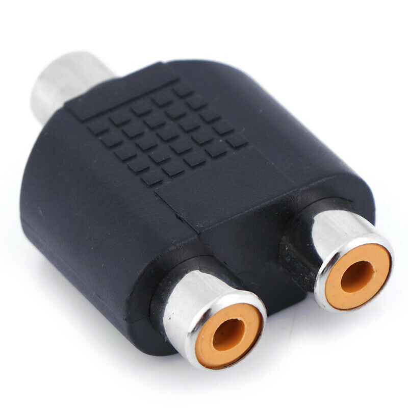 2Pcs Audio connecter adaptor plug 3.5 stereo plug RCA AV splitter adapter RCA OZ