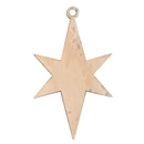 10pcs Wooden Crafts Christmas hexagonal star Wood Home Christmas Tree Ornam D4W9