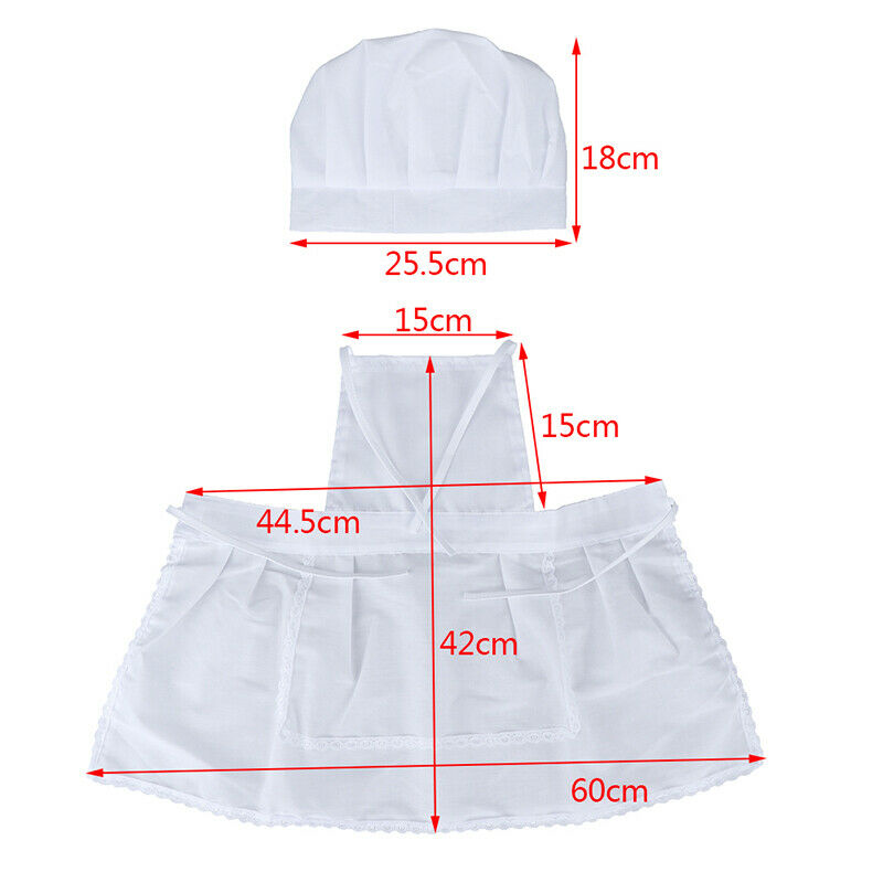 Chef Style Baby Cook Costume Photos Photography Prop Newborn Infant Hat Apro Tw