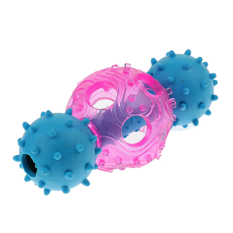 Pet Dog Feeding Barbell Food Leaking Dogs Training Playing Toys Great Gifts