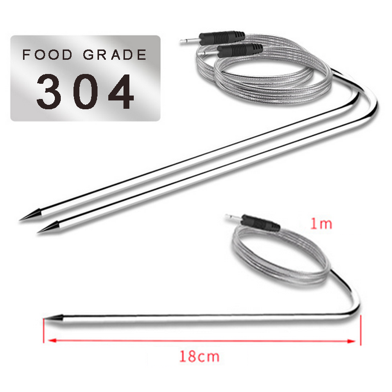 Digital Wireless LCD Remote Thermometer BBQ Grill Kitchen Meat Food Probe Timer