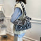 Casual Zebra Pattern Shoulder Envelope Bag Women Plush Big Capacity Satchel