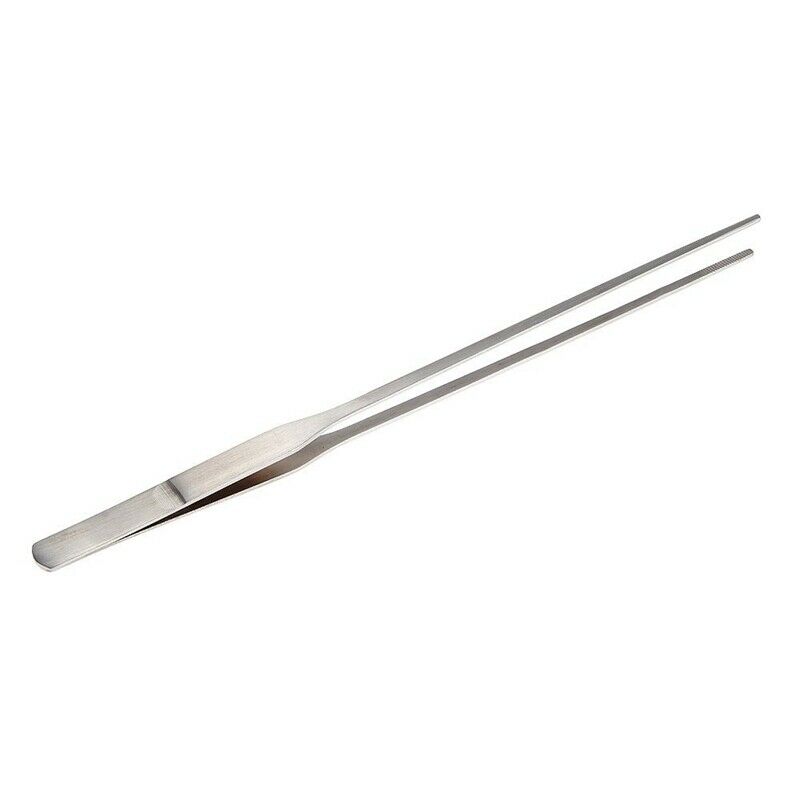 Aquarium Fish Tank Live Plants Straight Tweezers Cutting Stainless Steel 27 I6T7