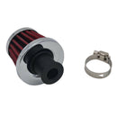 1x Red Mini Air Intake Crankcase Breather Filter Valve Cover Vent 12mm