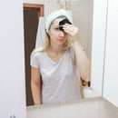 Soft Powder Puff Double-Sided Make Up Remover Towel Cleansing Puff (Black)