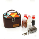 10x BBQ Spice Condiment Bottles Camping Seasoning Jar Tableware Tool W/ Bag