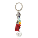 Tassel Lotus  8mm Beads Key Chain Ring Keychain Family Gift jewelry   ME