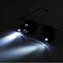 20X Glasses Type Magnifier Watch Repair Tool with Two LED Lights US