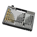 24pcs High Hardness Combination Drill Bit Set for Plastic, Metal, Concrete,