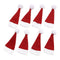 8 x Case Cover Santa Hat 15.5x6cm Cutlery Holder for Christmas I6J9