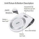 Car Bluetooth Kit Handsfree Speakers Phone Bluetooth 4.1 Edr Wireless Sun V H6E8