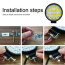 42W Round LED Work Light Fog Driving Lamp Offroad Spot Bar SUV Boat Truc HBS