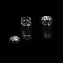 10pcs Mini Vials Empty Glass Bottles Pendant Charms transparent A6I5
