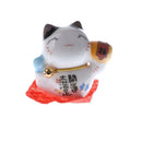 5PCS Smiling Ceramic Waving Paw Beckoning Fortune Cat Car Home Decor Gift