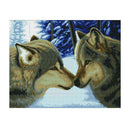 Wolf Cross Stitch Stamped Kits Pre-Printed Cross-Stitching Patterns for Beginner