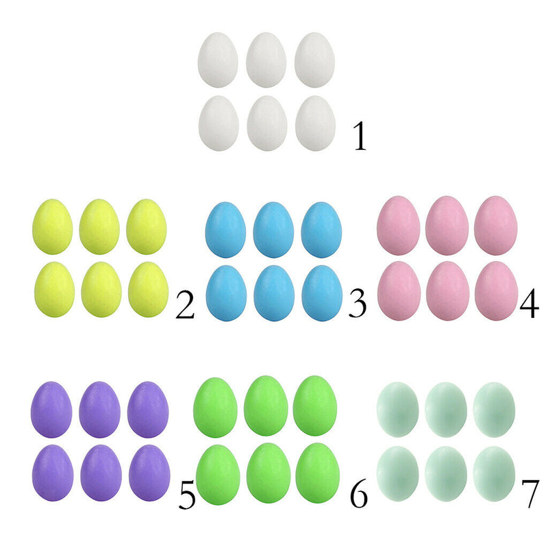 6x Wooden Easter Craft Eggs, Display, Smooth,Ready to Paint and Decor White