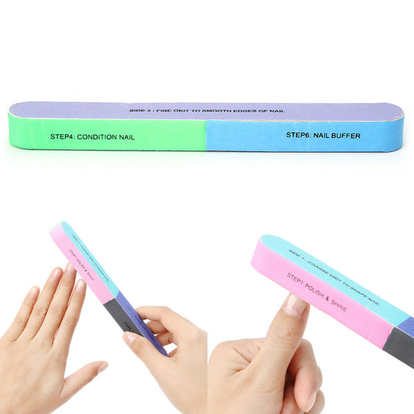 Fashion Article Nail File Of The Six Sides Frosted Professional Manicure Tools