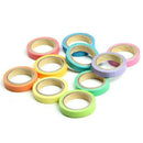 10x Decorative Colorful Rainbow Sticky Paper Masking Adhesive Tape Scrapboo