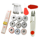 22pcs/set Bobbins Spools Ruler Scissors Pins Needle Threader Sewing Tools