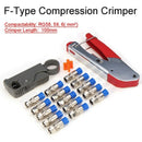 Coaxial Cable Manual Crimping Tool Set Kit For F-Type Connector Rg59 Coax C
