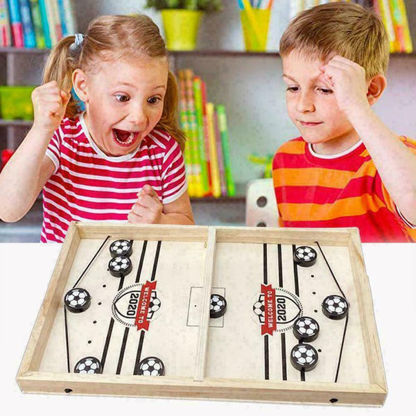 Wooden Football Bouncing Chess Hockey Board Game Set for Children Toys Tool
