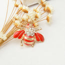 2Pcs Women Men Crystal Animal Honey Bee Brooch Pin Lapel Broach Jewelry Gift