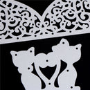 Cat Greeting Card Metal Cutting Dies Stencils For Scrapbooking DIY AlbumDecor lj