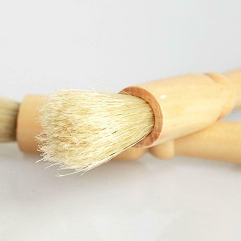 Wood Handle Natural Bristles Coffee Grinder Maker Machine Cleaning Brush