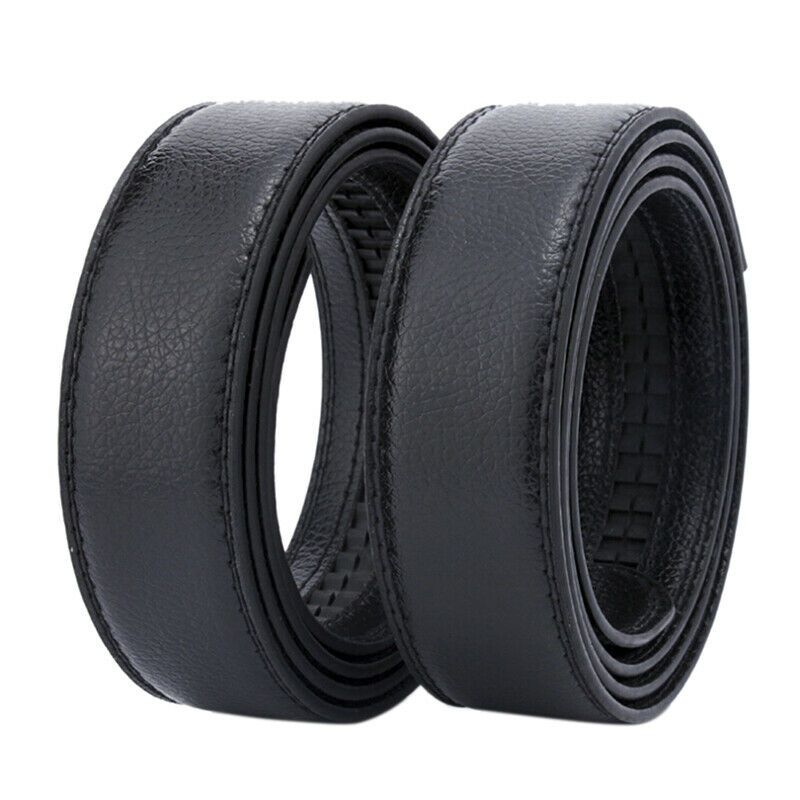 Men's Leather Belt Headless Double-sided Lychee strip Automatic Buckle Waistb Cy