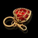 Love Heart Crystal Charm Pendant Purse Bag Key Ring Chain Gift,Red