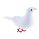 Foam Feather Artificial White Dove/Pigeon Bird Decor Craft Handmade, Pack of 2