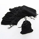 75X Black Velvet Drawstring Jewelry Gift Bags Pouches HOT T3M7