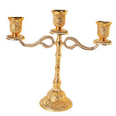 Alloy Candelabrum Candelabra Candle Holder Stand with 4 Spiral Twist Candles
